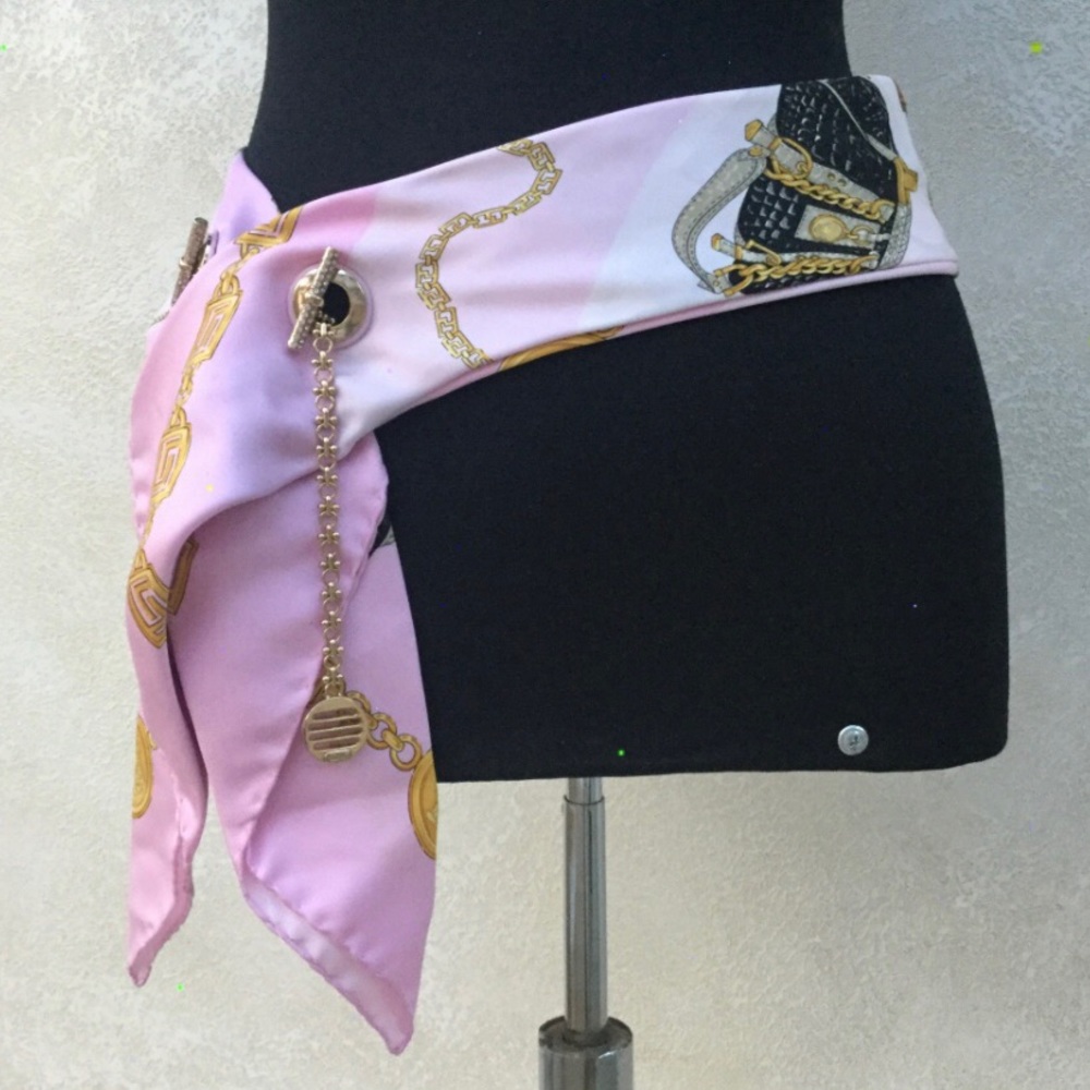 Versace silk belt 70 cm